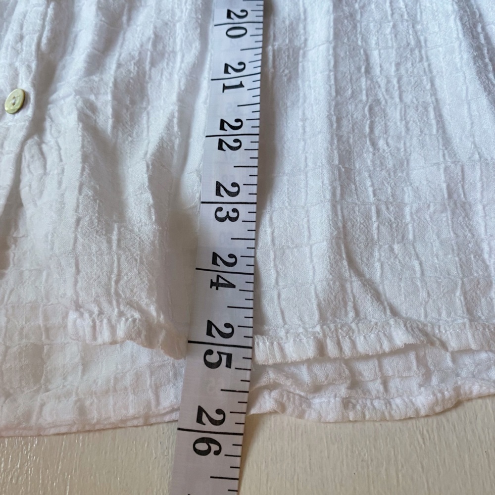 Eileen Fisher Women’s Size Small White Cotton Button Front V-Neck Tunic Blouse - Picture 10 of 10